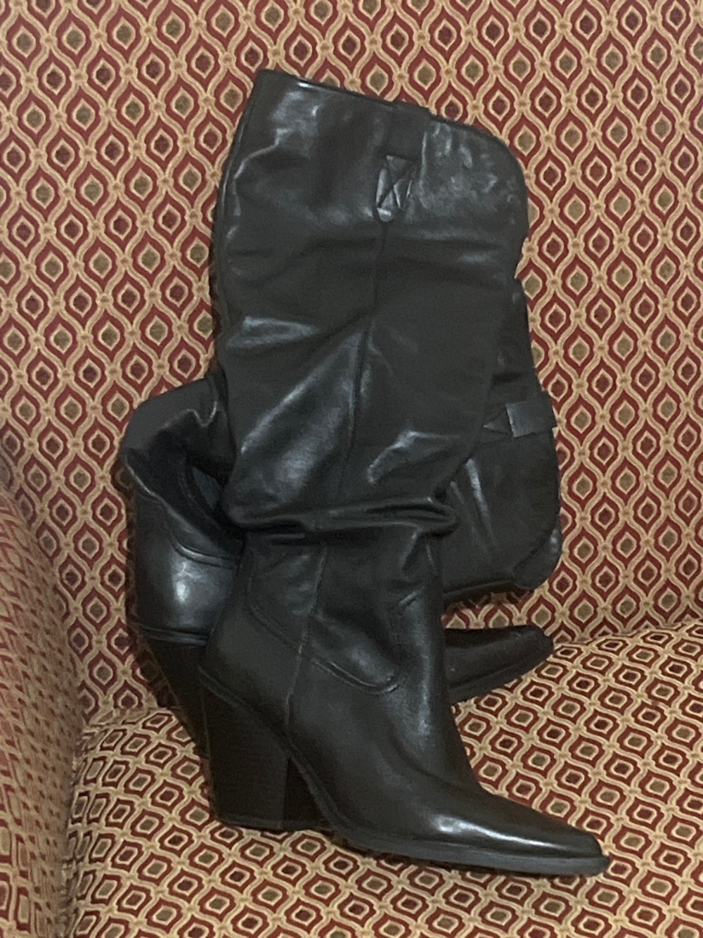 Black Scrunch Aldo Cowboy Boots